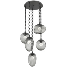 Hammerton CNB0069-05-MB-ZS-CH2-L1 - Cosmos Round 5pc Multi-Pendant Chain (LED)
