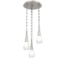 Hammerton CNB0078-03-BS-C-CH3-L1 - Raindrop Round 3pc Multi-Pendant with Chain