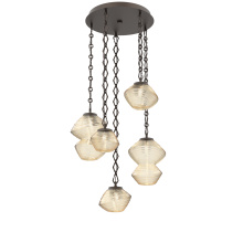 Hammerton CNB0089-05-FB-A-CH1-L3 - Mesa Round 5pc Multi-Pendant with Chain