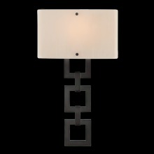 Hammerton CSB0033-0B-BS-FG-E2 - Carlyle Square Link Cover Sconce