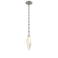 Hammerton LNB0050-15-BS-CA-CH2-L3 - Rock Crystal Chain Pendant - 15-Inch