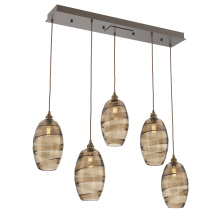 Hammerton PLB0035-05-FB-OB-C01-E2 - Ellisse Linear 5pc Multi-Pendant