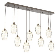 Hammerton PLB0035-09-FB-OA-C01-E2 - Ellisse Linear 9pc Multi-Pendant