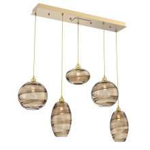 Hammerton PLB0048-05-GB-OB-C01-E2 - Misto Linear 5pc Multi-Pendant
