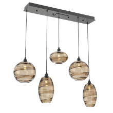Hammerton PLB0048-05-MB-OB-C01-E2 - Misto Linear 5pc Multi-Pendant