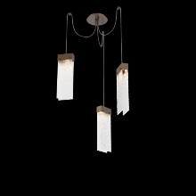 Hammerton SCB0042-03-BB-CR-C01-L3 - Parallel Glass Round 3pc Swag Multi-Pendant