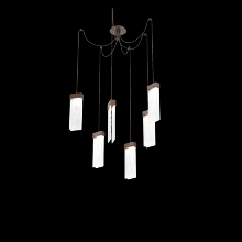 Hammerton SCB0042-06-BB-CG-C01-L1 - Parallel Glass Round 6pc Swag Multi-Pendant