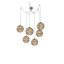 Hammerton SCB0047-06-BS-OB-C01-E2 - Terra Round 6pc Swag Multi-Pendant
