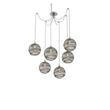 Hammerton SCB0047-06-BS-OS-C01-E2 - Terra Round 6pc Swag Multi-Pendant