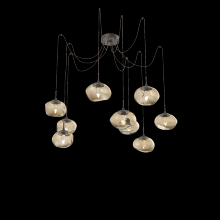 Hammerton SCB0068-09-FB-GB-C01-L3 - Nova Round 9pc Swag Multi-Pendant