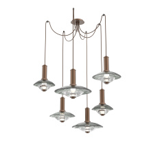 Hammerton SCB0098-06-BB-SG-C01-L3 - Cirrus Round 6pc Swag Multi-Pendant Chandelier