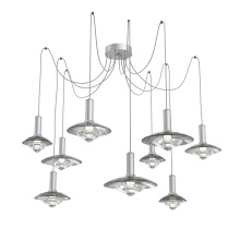 Hammerton SCB0098-09-CS-SG-C01-L3 - Cirrus Round 9pc Swag Multi-Pendant Chandelier