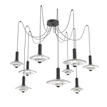 Hammerton SCB0098-09-MB-CG-C01-L3 - Cirrus Round 9pc Swag Multi-Pendant Chandelier
