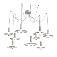 Hammerton SCB0099-09-BS-00-C01-L3-WI - Cumulus Round 9pc Swag Multi-Pendant Chandelier