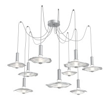 Hammerton SCB0099-09-CS-00-C01-L3-CG - Cumulus Round 9pc Swag Multi-Pendant Chandelier
