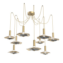 Hammerton SCB0099-09-GB-00-C01-L3-BI - Cumulus Round 9pc Swag Multi-Pendant Chandelier