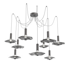 Hammerton SCB0099-09-GP-00-C01-L3-MI - Cumulus Round 9pc Swag Multi-Pendant Chandelier