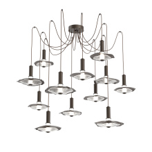 Hammerton SCB0099-12-FB-00-C01-L3-CG - Cumulus Round 12pc Swag Multi-Pendant Chandelier