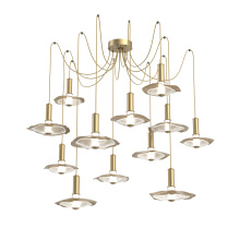 Hammerton SCB0099-12-GB-00-C01-L3-CG - Cumulus Round 12pc Swag Multi-Pendant Chandelier