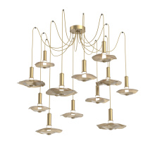 Hammerton SCB0099-12-GB-00-C01-L3-MI - Cumulus Round 12pc Swag Multi-Pendant Chandelier