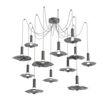 Hammerton SCB0099-12-GP-00-C01-L3-BI - Cumulus Round 12pc Swag Multi-Pendant Chandelier