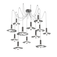 Hammerton SCB0099-12-GP-00-C01-L3-WI - Cumulus Round 12pc Swag Multi-Pendant Chandelier