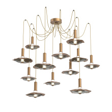 Hammerton SCB0099-12-NB-00-C01-L3-SG - Cumulus Round 12pc Swag Multi-Pendant Chandelier