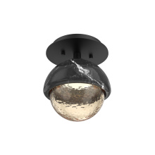 Hammerton SMB0093-01-MB-A-L3-BM - Cabochon Flush Mount Wall Sconce Matte Black
