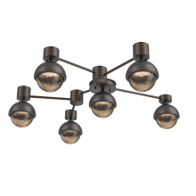 Hammerton SMB0093-H6-FB-B-L1-GP - Cabochon Flush Mount Wall Sconce Flat Bronze