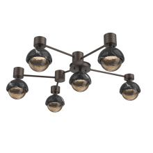 Hammerton SMB0093-H6-FB-B-L3-BM - Cabochon Flush Mount Wall Sconce Flat Bronze