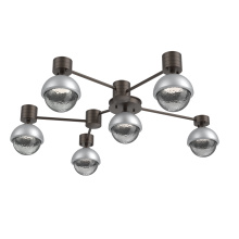 Hammerton SMB0093-H6-FB-S-L3-CS - Cabochon Flush Mount Wall Sconce Flat Bronze