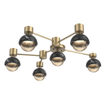 Hammerton SMB0093-H6-GB-A-L1-BM - Cabochon Flush Mount Wall Sconce Gilded Brass