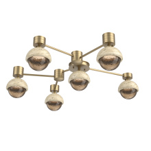 Hammerton SMB0093-H6-GB-B-L1-TR - Cabochon Flush Mount Wall Sconce Gilded Brass