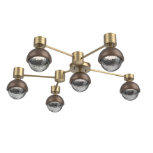 Hammerton SMB0093-H6-GB-S-L1-BB - Cabochon Flush Mount Wall Sconce Gilded Brass
