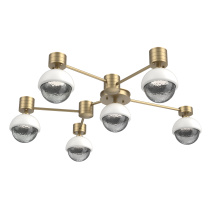 Hammerton SMB0093-H6-GB-S-L3-WI - Cabochon Flush Mount Wall Sconce Gilded Brass