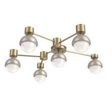 Hammerton SMB0093-H6-GB-WL-L3-BS - Cabochon Flush Mount Wall Sconce Gilded Brass