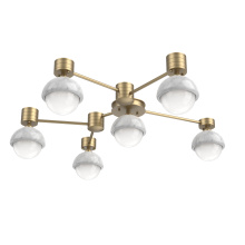 Hammerton SMB0093-H6-GB-WL-L3-WM - Cabochon Flush Mount Wall Sconce Gilded Brass