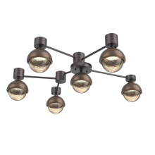 Hammerton SMB0093-H6-GP-A-L3-BB - Cabochon Flush Mount Wall Sconce Graphite