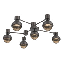 Hammerton SMB0093-H6-GP-B-L1-MS - Cabochon Flush Mount Wall Sconce Graphite
