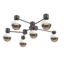 Hammerton SMB0093-H6-GP-B-L1-WI - Cabochon Flush Mount Wall Sconce Graphite