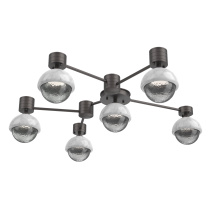 Hammerton SMB0093-H6-GP-S-L3-WM - Cabochon Flush Mount Wall Sconce Graphite