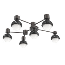 Hammerton SMB0093-H6-GP-WL-L3-BM - Cabochon Flush Mount Wall Sconce Graphite