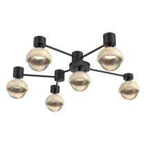 Hammerton SMB0093-H6-MB-A-L3-TR - Cabochon Flush Mount Wall Sconce Matte Black