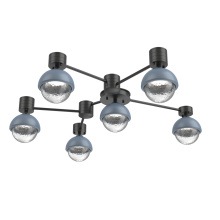 Hammerton SMB0093-H6-MB-C-L1-BU - Cabochon Flush Mount Wall Sconce Matte Black