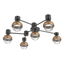 Hammerton SMB0093-H6-MB-C-L1-NB - Cabochon Flush Mount Wall Sconce Matte Black