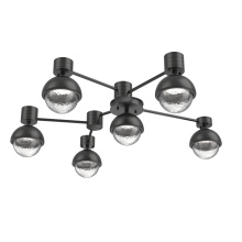 Hammerton SMB0093-H6-MB-C-L3-MS - Cabochon Flush Mount Wall Sconce Matte Black