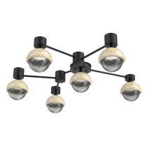 Hammerton SMB0093-H6-MB-S-L3-TR - Cabochon Flush Mount Wall Sconce Matte Black