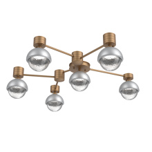 Hammerton SMB0093-H6-NB-C-L1-CS - Cabochon Flush Mount Wall Sconce Novel Brass