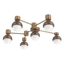 Hammerton SMB0093-H6-NB-WL-L3-BB - Cabochon Flush Mount Wall Sconce Novel Brass