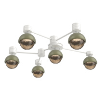 Hammerton SMB0093-H6-WI-B-L1-GE - Cabochon Flush Mount Wall Sconce Salt White